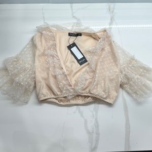 Nasty Gal Cream Top